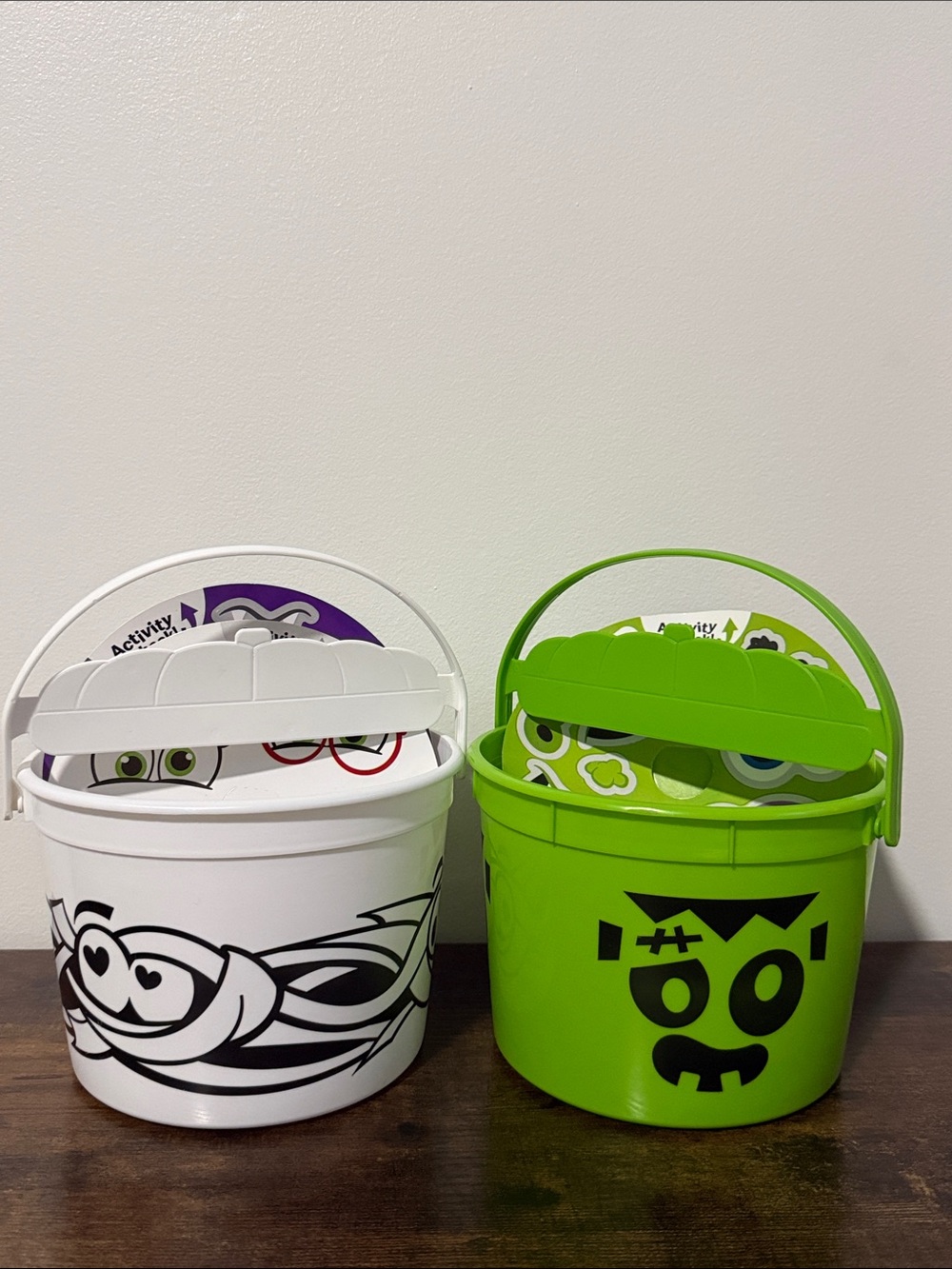 McDonalds 2023 Boo Buckets Pail Collectible Happy Meal Monster & Mummy Complete